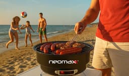 Draagbare Koolgrill 26cm - Opvouwbaar & Compact voor Tuin & Camping — thumbnail 3