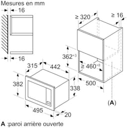 solo magnetron 20l 800w inbouw zwart - siemens - bf523lmb3 — thumbnail 5