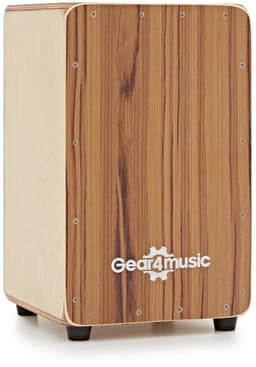 Compacte Cajon met Draagtas van Gear4music, Teak — thumbnail 1