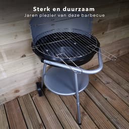 Luxe Houtskoolbarbecue - Barbecue - BBQ Verrijdbaar - 4 Kookhoogtes - Grillrooster 42.5 cm - Met Windscherm - 2 Grillhandvaten - 4.2 kg - Inclusief EBOOK — thumbnail 3