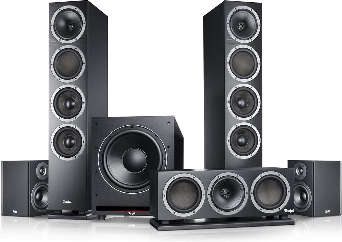 Teufel THEATER 500 Surround 5.1-Set - Suround set met 1x actieve subwoofer - 1x centerspeaker en 2x dipool - Tot 80 m² - zwart — afbeelding 1