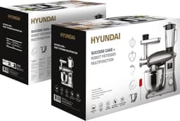 HYUNDAI - Success Cake+ Keukenmachine met Blender en Vleesmolen - 1500 W - 6,2 L RVS Mengkom - 6 Snelheden - Grijs — thumbnail 4