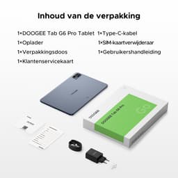 DOOGEE Tab G6 Pro – 12 inch tablet – 9000 mAh/18 W – 36 GB RAM + 128 GB ROM – Android 16 – Gemini AI – 2,4K 90 Hz IPS – Helio G100-chipset – 4G LTE – wifi – dubbele luidsprekers – Face ID — thumbnail 3