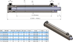 Dubbelwerkende Hydraulische Cilinder Standaard – Krachtige Zuiger voor Machines en Voertuigen — thumbnail 5