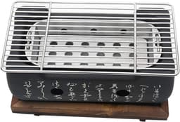Mini Barbecue Grill - Japanse Tafel BBQ Grill - Draagbare Buiten Binnen Kookplaat - Voor Yakiniku - Robata - Yakitori - Takoyaki - BBQ (Grootte : 24 x 12.5cm) — thumbnail 4