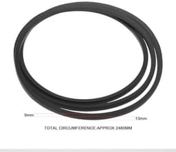 V-snaar Grasmaaier 2480mm - 13mm Breed - 9mm Hoog - Vervangend Onderdeel — thumbnail 2