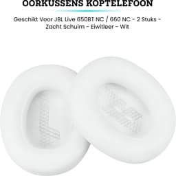Somstyle Oorkussens Geschikt Voor JBL Live 650BT NC / 660 NC - 2 Stuks - Zacht Schuim - Eiwitleer - Wit — thumbnail 5