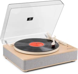 Platenspeler Bluetooth (in/uit) - Fenton RP162S - retro platenspeler met speakers (stereo) en mp3 speler - Beige — thumbnail 1