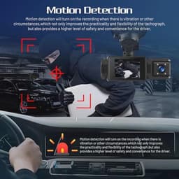 Dash Cam 1080P met 3 Kanalen, WiFi en Nachtzicht - Volledige HD Autobewakingscamera — thumbnail 5