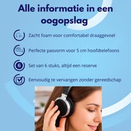 Knaak 6 Zachte Foam Oordop - Hoofdtelefoon - Spons - Oorkussens - 50mm — thumbnail 2
