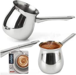 Orion - Roestvrijstalen Tygiel - 300 ml - Ergonomisch - Voor Turkse Koffie — thumbnail 4