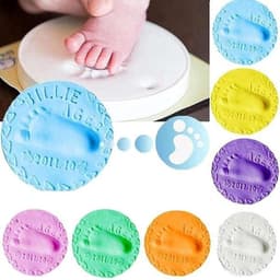Baby Hand and Footprint Kit - Moanyt - Klei - 7 Kleuren - Baby Handafdruk en Voetafdruk Kit — thumbnail 2