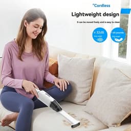 Draadloze Handstofzuiger – Krachtige Zuigkracht 6000Pa – Oplaadbare Mini Stofzuiger – Voor Auto, Huis en Meubels – Zwart — thumbnail 5