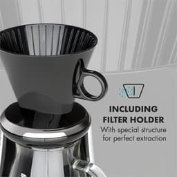 craft coffee weegschaal timer glazen kan filteropzet 600ml zwart/wit — thumbnail 2