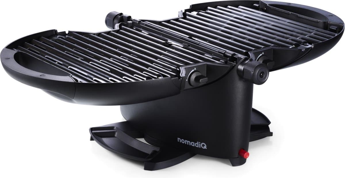 nomadiQ BBQ 3.0 - De ultieme lichtgewicht draagbare gas BBQ / Grill - Barbecue voor op de camping & vakantie - Zwart — afbeelding 1