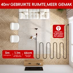 Elekiatech Steelstofzuiger - 5m Snoer - 25000Pa - 4 In 1 HEPA Filter - 1.3L Capaciteit Zwart — thumbnail 5