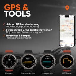 Synyq GPS ProX - GPS Smartwatch Heren - 4 Bandjes - AMOLED - 5ATM Waterdicht - 51 mm - Belfunctie - 170+ Sportmodi - Horloge Heren - Smartwatch Heren - Sport Horloge - iOS & Android — thumbnail 4