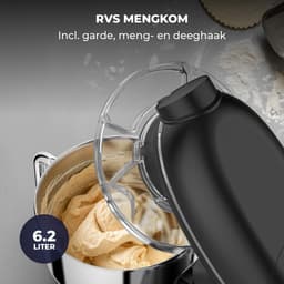 RFWR® Multifunctionele Keukenmachine 2000W - 6,2L Mengkom met Blender, Vleesmolen en Accessoires — thumbnail 5