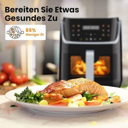 RFWR® XL Heteluchtfriteuse met 8,5 Liter Capaciteit en LED-Touchscreen | 12 Functies en Kijkvenster — thumbnail 5