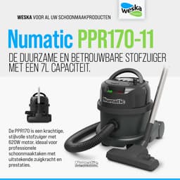 Numatic Stofzuiger | PPR170-11 | zwart met kit AS0 | 10 stofzakken | Extra parketzuigmond — thumbnail 1