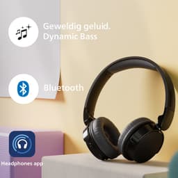 PHILIPS TAH3209BK Lightweight On Ear draadloze Bluetooth Headphones met Passive Noise Isolation - 25 uur afspeeltijd, natuurlijk geluid, heldere gesprekken, dynamische bass, 2 uur USB-laden - Zwart — thumbnail 5
