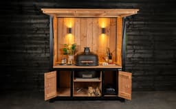 Stilt - Buitenkeuken- Close- overdekt BBQ'en met een Klepdeur- Uniek model/ bescherming van je BBQ — thumbnail 1