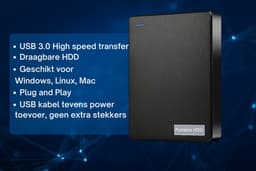 Dutch Wanted Fast Plus - Externe Harde Schijf - Harde Schijf Extern - 500GB Opslag - Plug and play - Portable storage - USB 3.0 — thumbnail 2