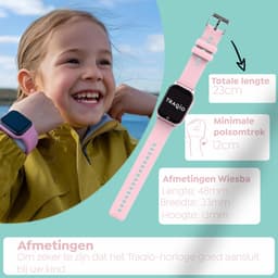 Traqio TRQ04 - GPS horloge kinderen - gps horloge kind - kinderhorloge bellen - gps tracker kinderhorloge - kinderhorloge met gps - kinderhorloge - Kinder smartwatch GPS - GPS horloge school - Roze — thumbnail 3