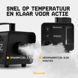 Rookmachine - BeamZ S550 - Compacte Rookmachine voor Huisfeestjes - Met Draadloze Afstandsbediening — thumbnail 2