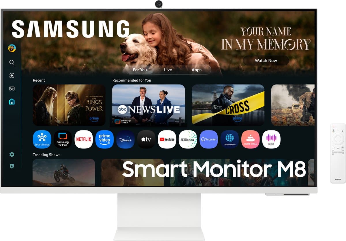 Samsung Smart Monitor M8 LS32FM801UUXEN - 4K Smart Monitor - 32 Inch — afbeelding 1