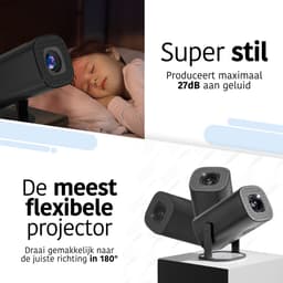 Proun Mini Beamer - Alles-in-één met 4K-ondersteuning - Full HD - iOS & Android - Mini Projector Smart TV - Wit — thumbnail 5