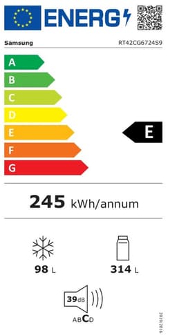 Samsung RT42CG6724S9EF koel-vriescombinatie Vrijstaand 412 l E Roestvrijstaal — thumbnail 4