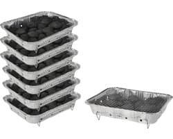 Wegwerp Barbecue met Houtskool – 6 Stuks – Instant BBQ voor Buiten, Camping of Picknick – Inclusief Rooster – Barbecue Accessoires – Houtskool BBQ – BBQ Kopen