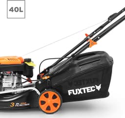 FUXTEC FX-RM4346 Benzine Grasmaaier – 3-in-1 – 43 cm – Zelfrijdend met Achterwielaandrijving – Mulchfunctie & 40L Opvangbak – Big Wheels — thumbnail 2