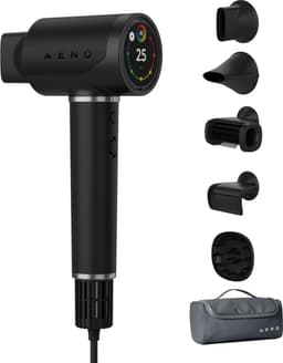 AENO Haardroger HD5 Zwart, 1500W, Spraakbesturing, Ionisator, Touch LCD, Infrarood Afstandsbescherming, AI Besturing Föhn Zwart — thumbnail 1