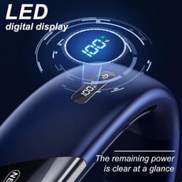 Neck fan-nekventilator -nek Ventilator -Draagbare nekventilator Persoonlijk - Koelende nekventilator die koude lucht blaast - Verstelbaar, handsfree, oplaadbaar cadeau voor mannen, vrouwen, moeders, vaders, reisbenodigdheden - Blauw - 1 stuk — thumbnail 5