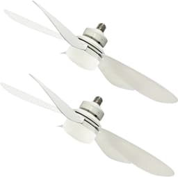 Nivard Plafondventilator - Met Verlichting - Plafond Ventilator - Met Lamp - Plafonniere Met Ventilator - Met Licht - Wit - 52cm - 2 Stuks — thumbnail 1