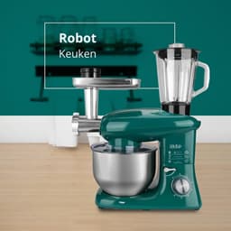 Foodprocessor Met 7 Accessoires - Mengbeker - Vleesmolen - Grote Kom - Beschermdeksel - Garde - Mixer En Kneedmachine - Groen - 6 Liter — thumbnail 5