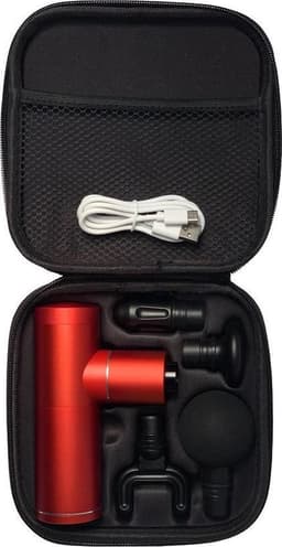 Massage Gun - Nimbl XPRS Fysio - Sport en Relax Massage apparaat - Fluisterstil - Inclusief koffer - Met 4 opzetstukken - Rood — thumbnail 4