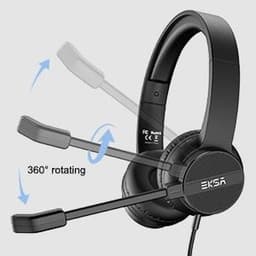 Office Headset - Koptelefoon - Hoofdtelefoon met Microfoon - 3.5mm jack - Licht en Comfortabel — thumbnail 5