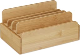 Oplaadstation bamboe - voor meerdere apparaten - kabel organizer — thumbnail 3