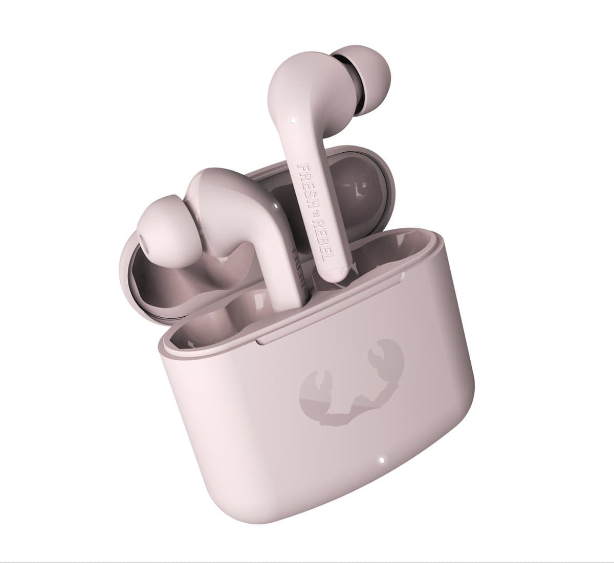 Fresh 'n Rebel Twins Fuse - Draadloze Bluetooth Oordopjes – Oortjes met tip - 30 uur speelduur - Smokey Pink — afbeelding 1