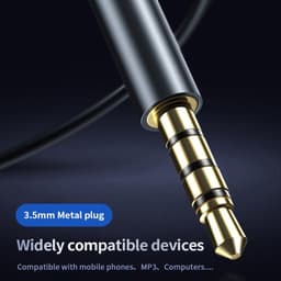 Earpods - Bedrade oortjes - In Ear Oordopjes - Oortjes met Draad en Microfoon - Extra Bass - 3,5mm Jack Aansluiting - 120cm kabel - Zwart — thumbnail 3