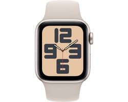 Apple Watch SE 2023 - GPS + Cellular - 40mm Starlight Aluminium Case with Starlight Sport Band - M/L