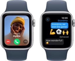 Apple Watch SE - 40mm - Silver Aluminium Case with Storm Blue Sport Band - S/M — thumbnail 5