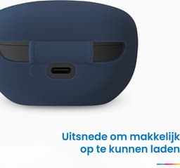 YONO Soft Case geschikt voor Sony WF-1000XM5 - Hoesje met Clip - Donkerblauw — thumbnail 4