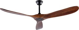 DESMIU Plafondventilator – 152 Cm – Stil En Omkeerbaar – Hout En Metaal – Zwart En Donker Walnoot – Zonder Verlichting Met Afstandsbediening — thumbnail 3