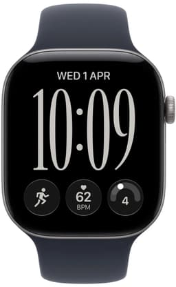 Apple Watch Series 12 GPs 46mm - Space Grey Aluminium Case Sport Band S/m Smartwatch Navy Blue — thumbnail 3