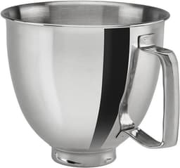 Mixkom Keukenmachine - Roestvrijstalen kom - Beslag Maken - Voedselveilig Materiaal - 4.5QT 5QT - Zilverkleurig — thumbnail 1