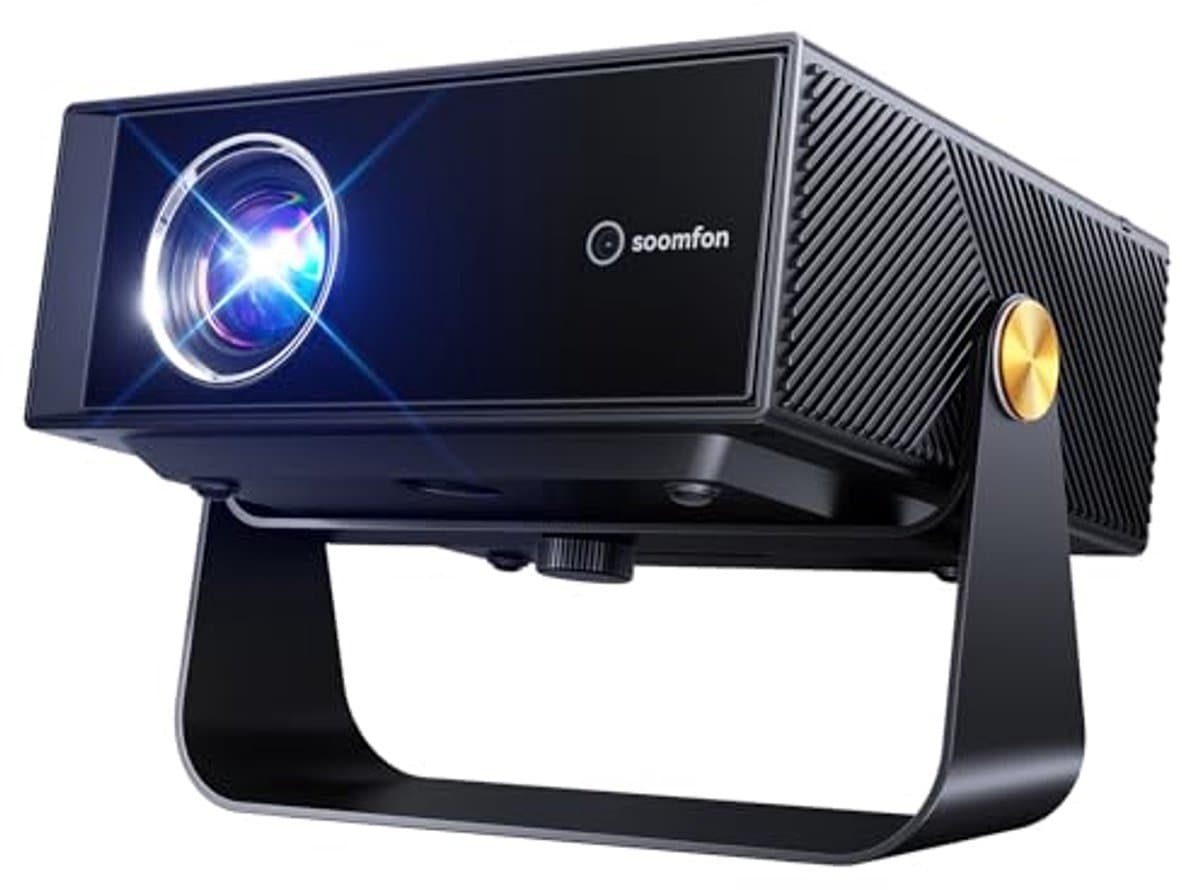 4K Smart Beamer met WiFi en Bluetooth – Draagbare Mini Projector met Autofocus, Trapeziumcorrectie en Ingebouwde Streaming Apps – Geschikt voor Thuisbioscoop, Gaming, Presentaties en Buiten — afbeelding 1